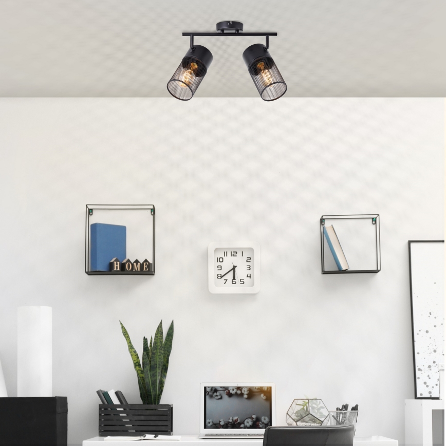 Brilliant - Lampa punktowa KAMOLO 2xE27/40W/230V czarna