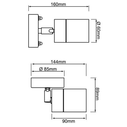 Brilliant - Zewnętrzna lampa ścienna TRAVER 1xGU10/28W/230V IP44