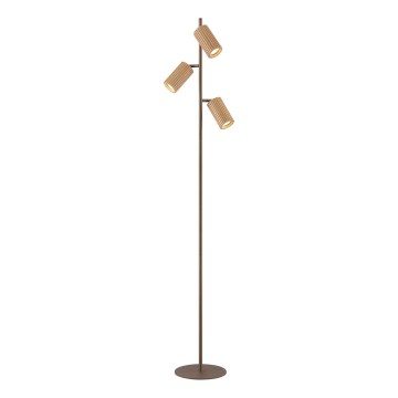 Brilliant - Lampa stojąca LAKEWOOD 3xGU10/10W/230V brązowa