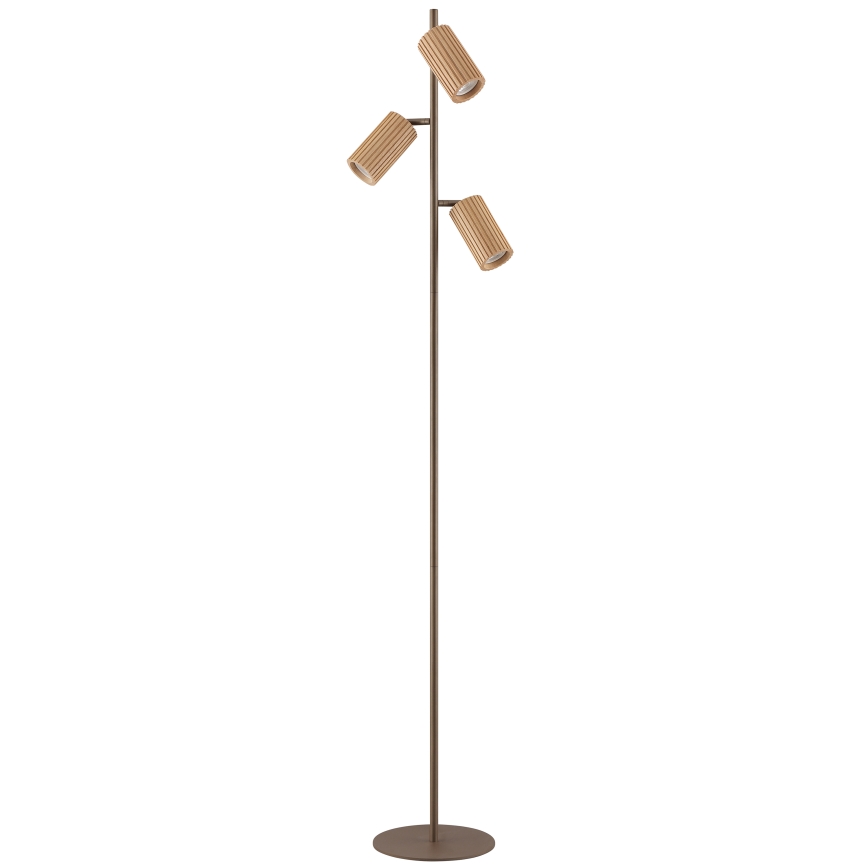 Brilliant - Lampa stojąca LAKEWOOD 3xGU10/10W/230V brązowa