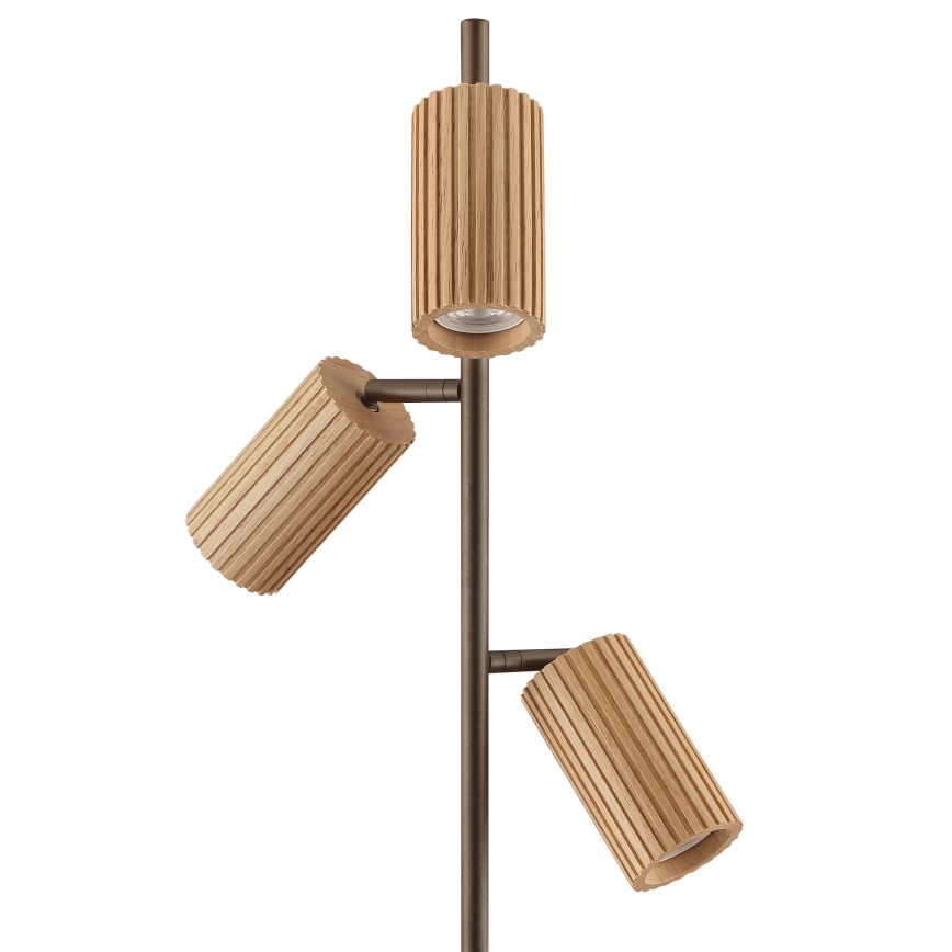 Brilliant - Lampa stojąca LAKEWOOD 3xGU10/10W/230V brązowa