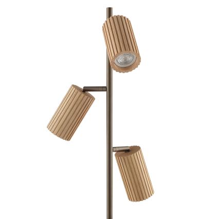 Brilliant - Lampa stojąca LAKEWOOD 3xGU10/10W/230V brązowa