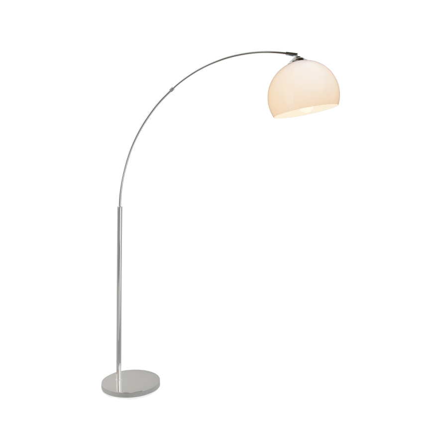 Brilliant - Lampa stojąca VESSA 1xE27/60W/230V chrom połysk/biały