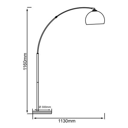 Brilliant - Lampa stojąca VESSA 1xE27/60W/230V chrom połysk/biały