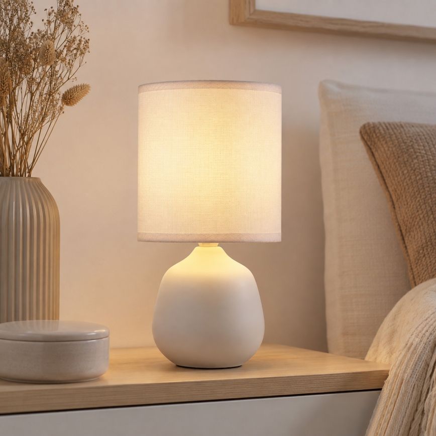 Brilliant - Lampa stołowa AUREA 1xE14/20W/230V biała