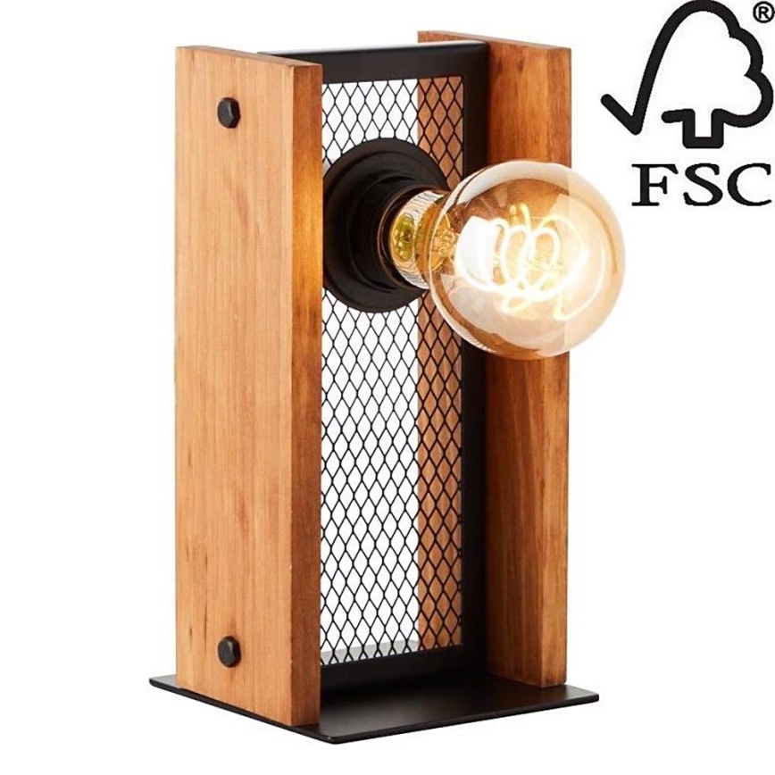 Brilliant - Lampa stołowa CALANDRA 1xE27/42W/230V sosna