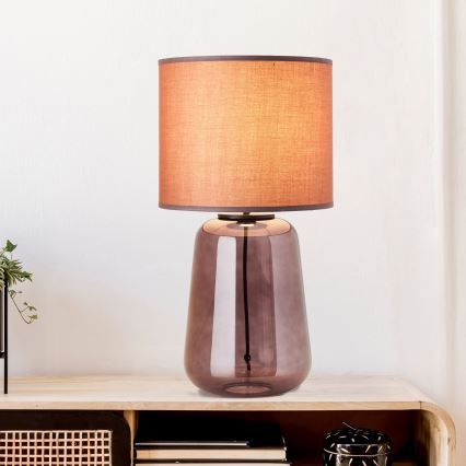 Brilliant - Lampa stołowa HYDRA 1xE27/60W/230V różowa