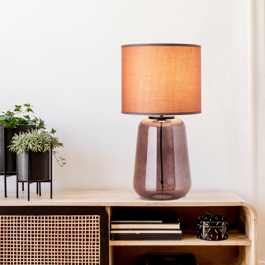 Brilliant - Lampa stołowa HYDRA 1xE27/60W/230V różowa