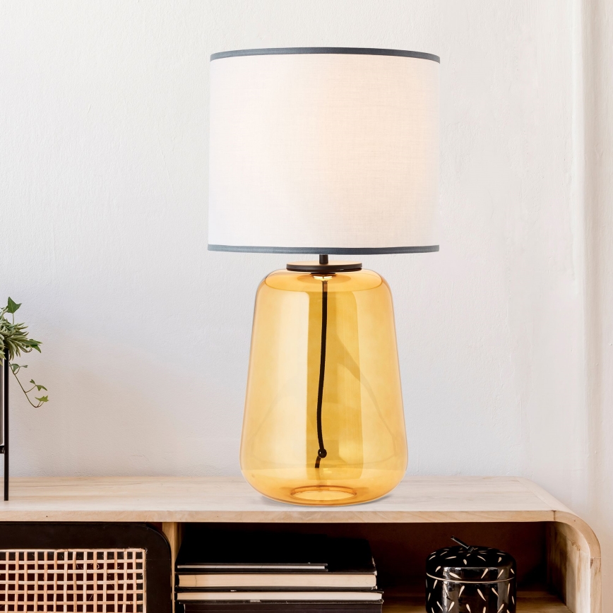 Brilliant - Lampa stołowa HYDRA 1xE27/60W/230V żółta