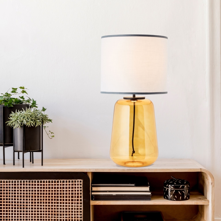 Brilliant - Lampa stołowa HYDRA 1xE27/60W/230V żółta