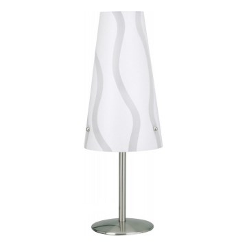 Brilliant - Lampa stołowa ISI 1xE14/40W/230V biała/szara/chrom błyszczący
