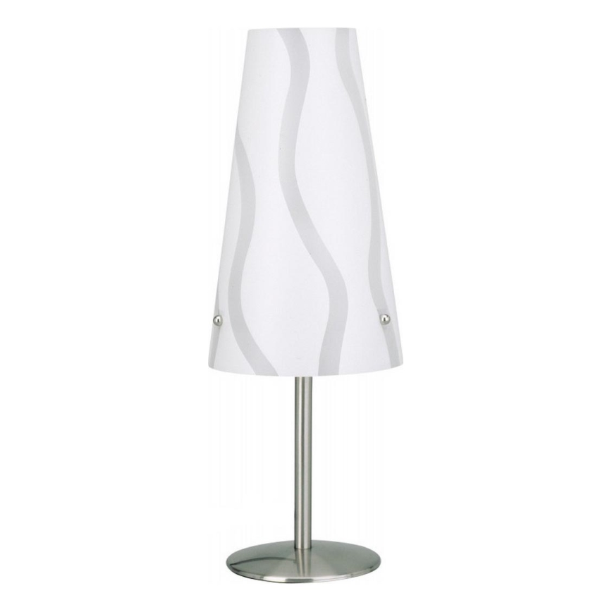 Brilliant - Lampa stołowa ISI 1xE14/40W/230V biała/szara/chrom błyszczący