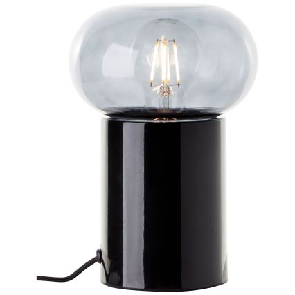 Brilliant - Lampa stołowa KNUT 1xE27/25W/230V czarna/przezroczysta