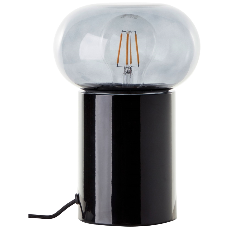 Brilliant - Lampa stołowa KNUT 1xE27/25W/230V czarna/przezroczysta