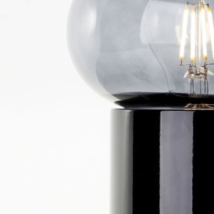 Brilliant - Lampa stołowa KNUT 1xE27/25W/230V czarna/przezroczysta