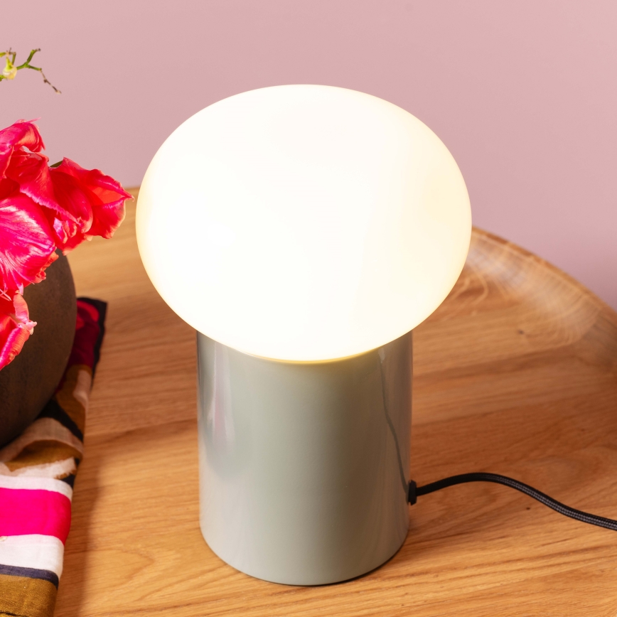 Brilliant - Lampa stołowa KNUT 1xE27/25W/230V zielona/biała