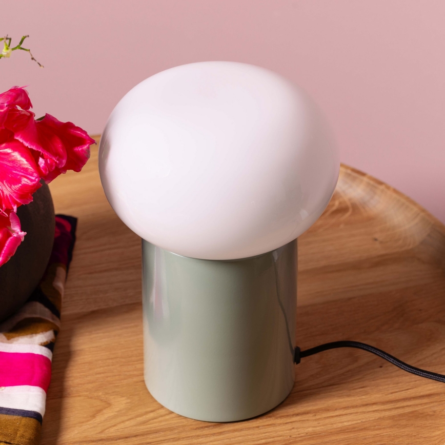 Brilliant - Lampa stołowa KNUT 1xE27/25W/230V zielona/biała