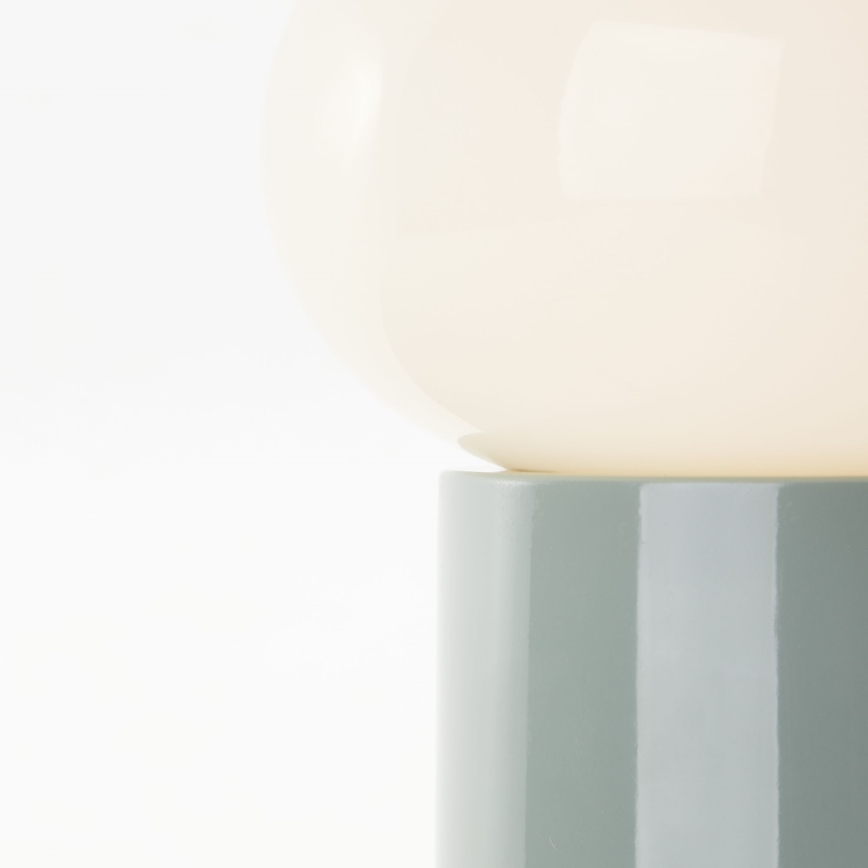 Brilliant - Lampa stołowa KNUT 1xE27/25W/230V zielona/biała