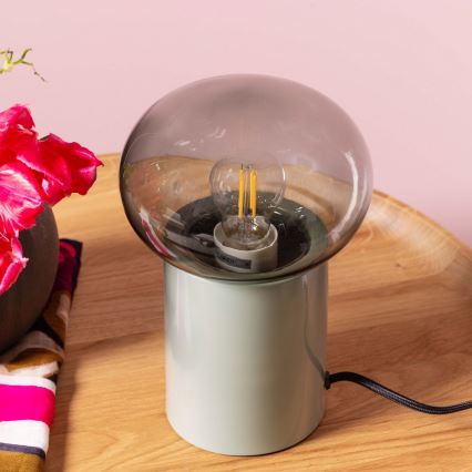 Brilliant - Lampa stołowa KNUT 1xE27/25W/230V zielona/przezroczysta