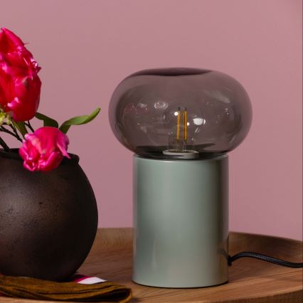 Brilliant - Lampa stołowa KNUT 1xE27/25W/230V zielona/przezroczysta