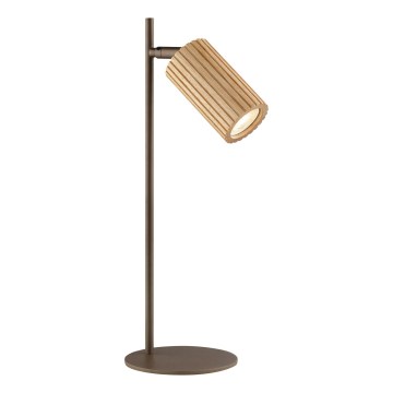 Brilliant - Lampa stołowa LAKEWOOD 1xGU10/10W/230V brązowa