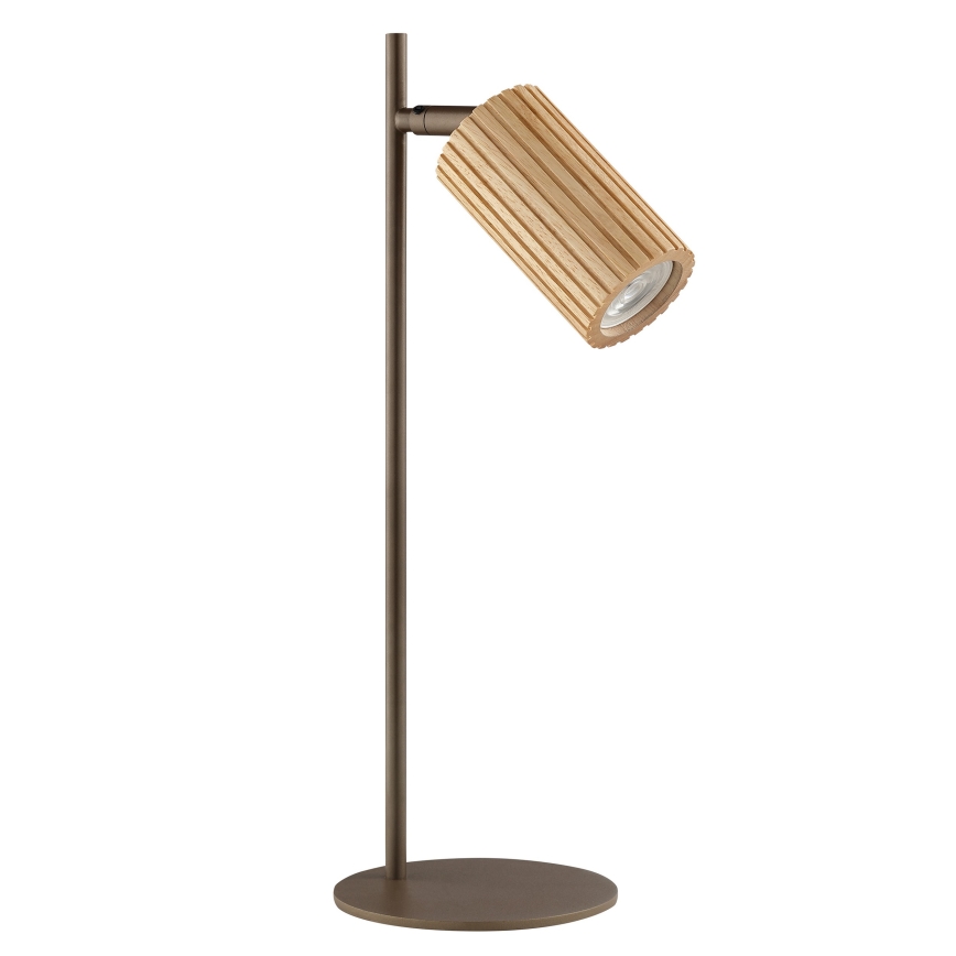 Brilliant - Lampa stołowa LAKEWOOD 1xGU10/10W/230V brązowa