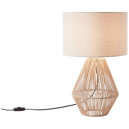 Brilliant - Lampa stołowa LARAINE 1xE27/42W/230V beżowa