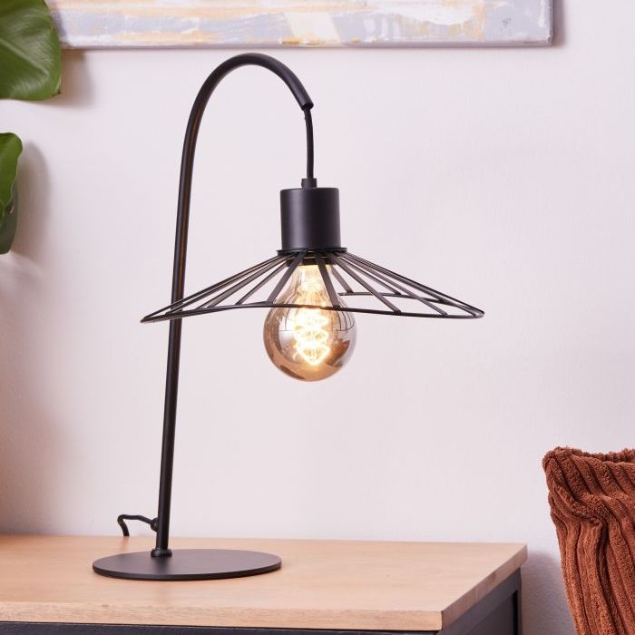 Brilliant - Lampa stołowa LEIKA 1xE27/52W/230V czarny