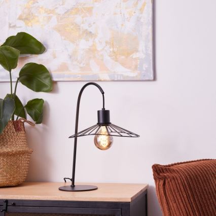 Brilliant - Lampa stołowa LEIKA 1xE27/52W/230V czarny