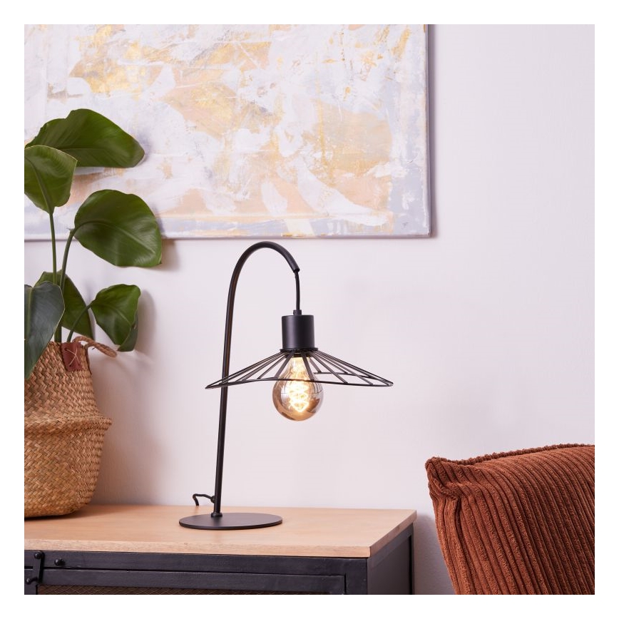Brilliant - Lampa stołowa LEIKA 1xE27/52W/230V czarny