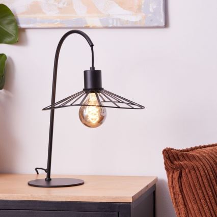 Brilliant - Lampa stołowa LEIKA 1xE27/52W/230V czarny