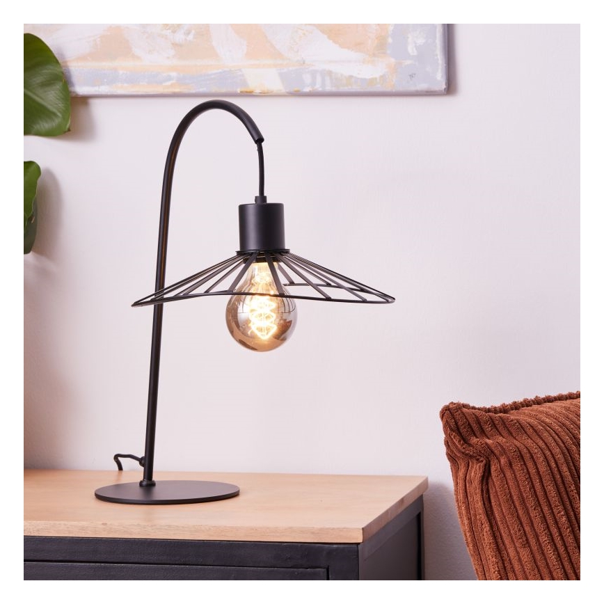 Brilliant - Lampa stołowa LEIKA 1xE27/52W/230V czarny