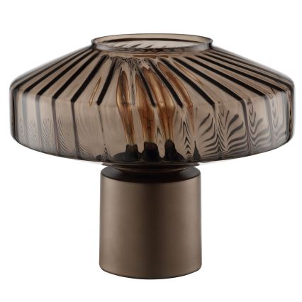 Brilliant - Lampa stołowa LYN 1xE27/20W/230V brązowa/przydymiona