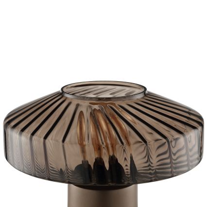 Brilliant - Lampa stołowa LYN 1xE27/20W/230V brązowa/przydymiona