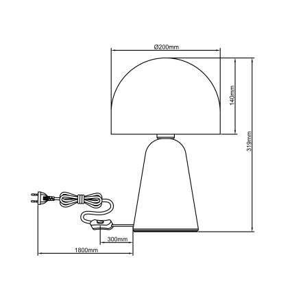 Brilliant - Lampa stołowa NALAM 1xE14/40W/230V beżowa