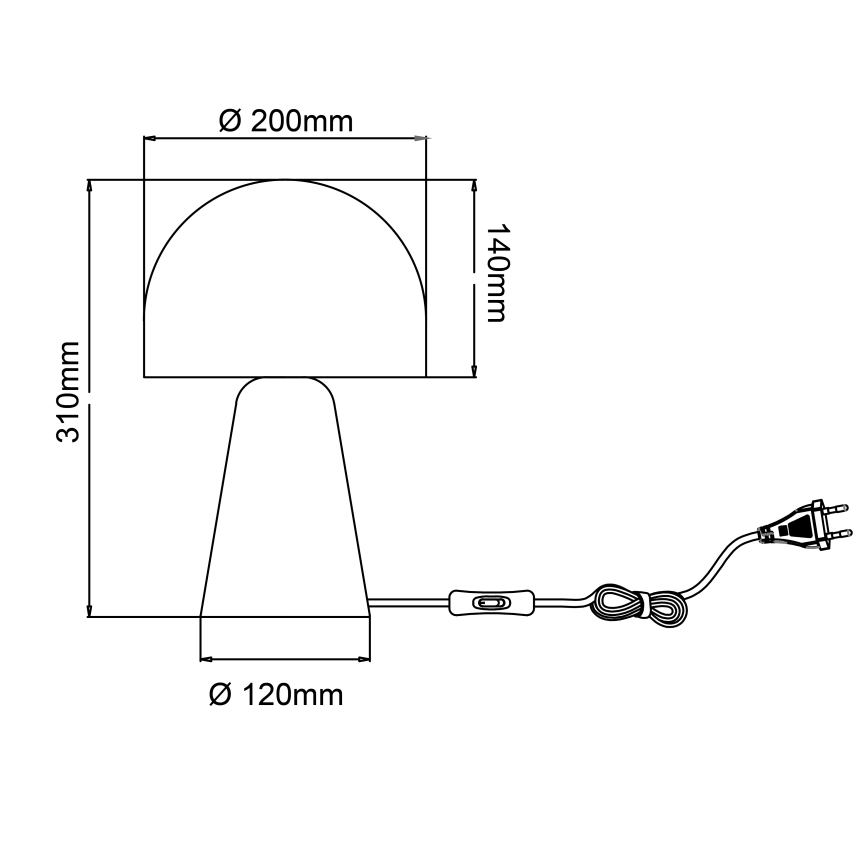 Brilliant - Lampa stołowa NALAM 1xE14/40W/230V czarny/jesion - FSC certyfikowano
