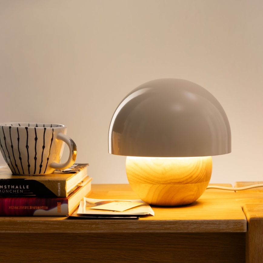 Brilliant - Lampa stołowa NALAM 1xE14/40W/230V szary/jesion - FSC certyfikowano