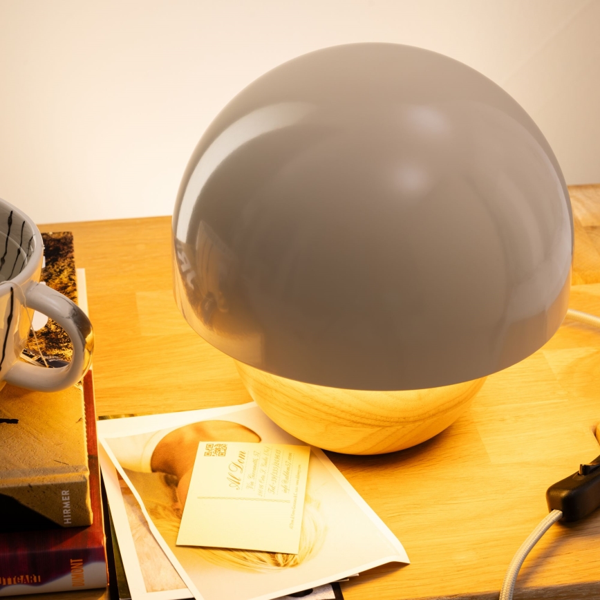 Brilliant - Lampa stołowa NALAM 1xE14/40W/230V szary/jesion - FSC certyfikowano