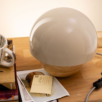 Brilliant - Lampa stołowa NALAM 1xE14/40W/230V szary/jesion - FSC certyfikowano