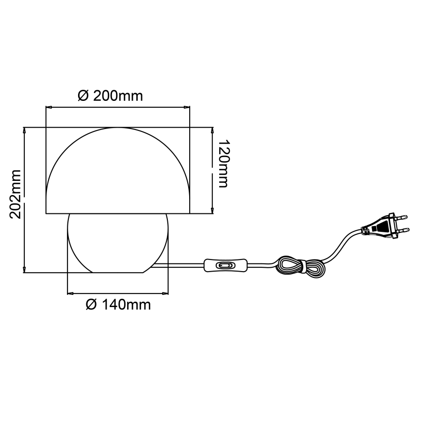 Brilliant - Lampa stołowa NALAM 1xE14/40W/230V szary/jesion - FSC certyfikowano