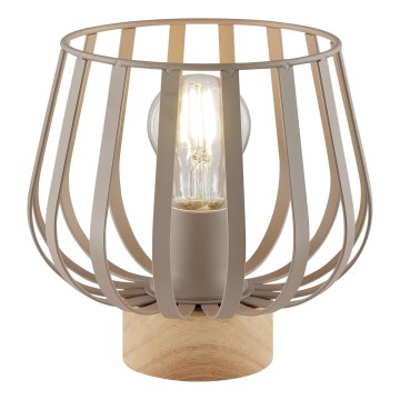 Brilliant - Lampa stołowa NORDIC CAGE 1xE27/20W/230V beżowa
