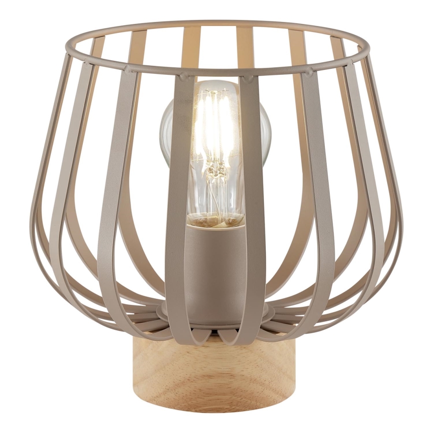 Brilliant - Lampa stołowa NORDIC CAGE 1xE27/20W/230V beżowa