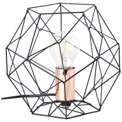 Brilliant - Lampa stołowa SYNERGY 1xE27/60W/230V czarny/miedź