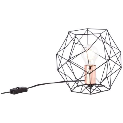 Brilliant - Lampa stołowa SYNERGY 1xE27/60W/230V czarny/miedź