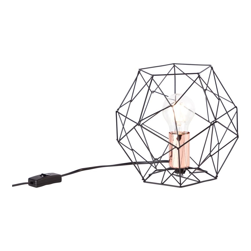 Brilliant - Lampa stołowa SYNERGY 1xE27/60W/230V czarny/miedź