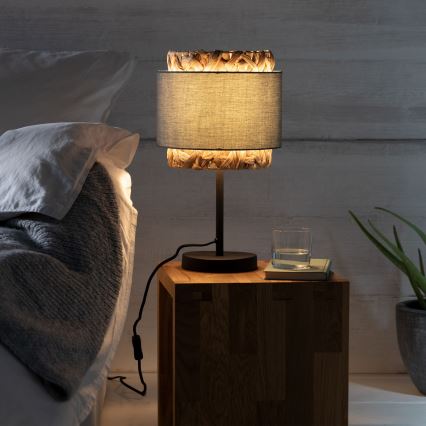 Brilliant - Lampa stołowa WATERLILLY 1xE27/60W/230V szara