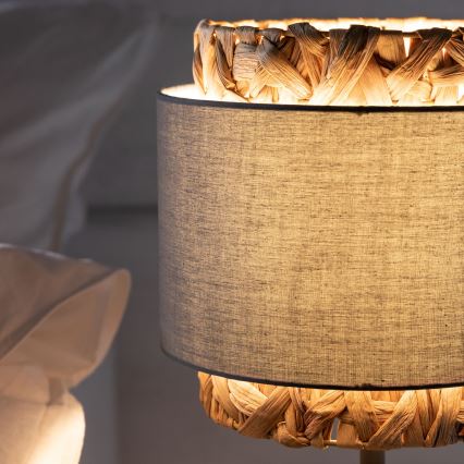 Brilliant - Lampa stołowa WATERLILLY 1xE27/60W/230V szara