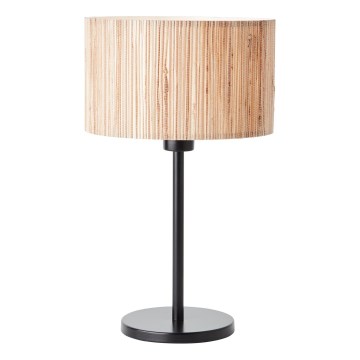 Brilliant - Lampa stołowa WIMEA 1xE27/52W/230V czarna/beżowa