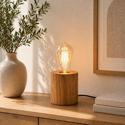 Brilliant - Lampa stołowa WOODRA 1xE27/20W/230V sosna