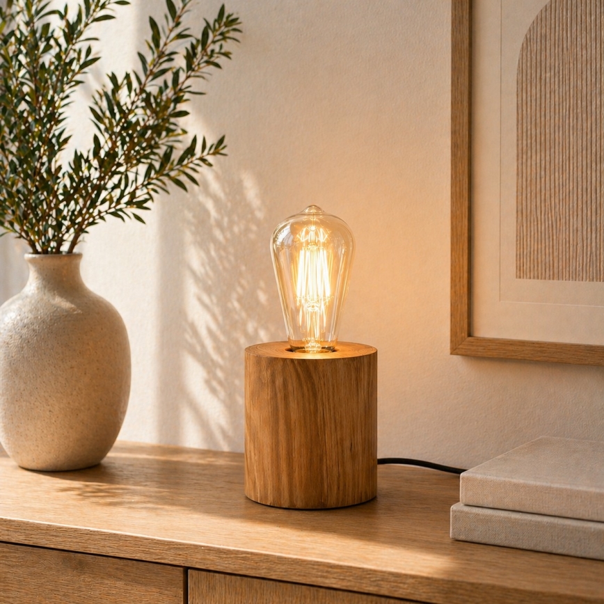 Brilliant - Lampa stołowa WOODRA 1xE27/20W/230V sosna